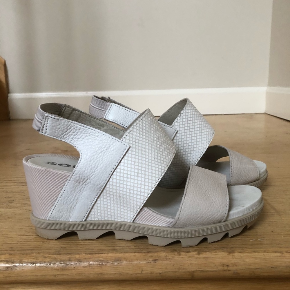 Sorel wedge Joanie II slingback sandal 9 Sea Salt